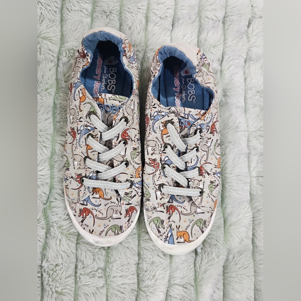 BOBS from Skechers Kids Dinosaur Print Sneakers - Multicolor